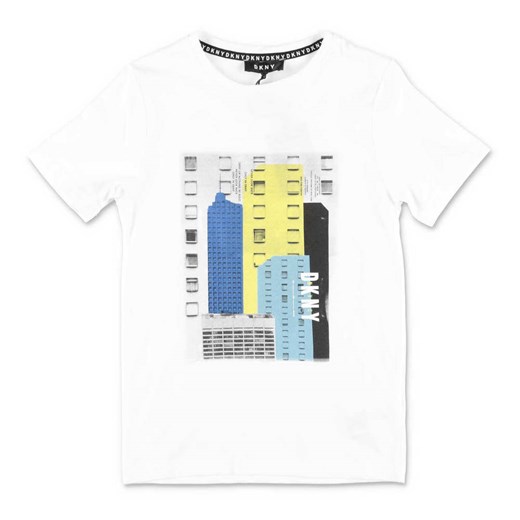 T-shirt chłopięce biały DKNY 