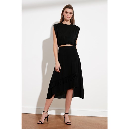 Trendyol Black Asymmetric Skirt Trendyol 42 Factcool