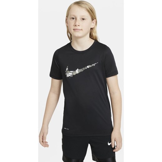 T-shirt chłopięce Nike czarny z krótkim rękawem 