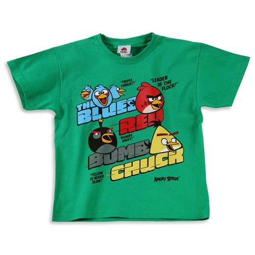 Angry Birds, T-shirt chłopięcy z krótkim rękawem, rozmiar 134/140 - Wyprzedaż - ubrania i buty nawet do -50% taniej! smyk-com zielony chłopięce