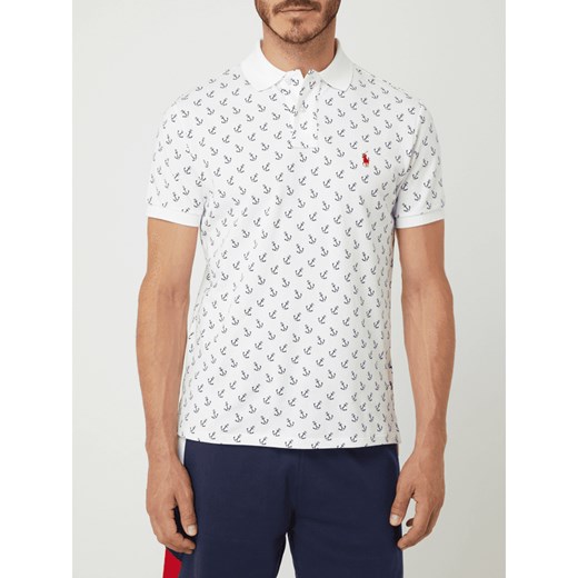 Koszulka polo o kroju custom slim fit z nadrukami Polo Ralph Lauren L promocja Peek&Cloppenburg 