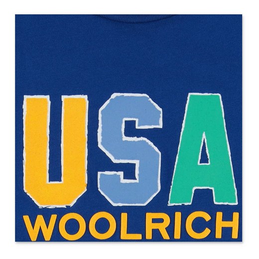 T-shirt chłopięce granatowy Woolrich z krótkim rękawem 