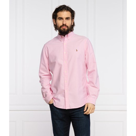 Koszula męska różowa Polo Ralph Lauren z długim rękawem 