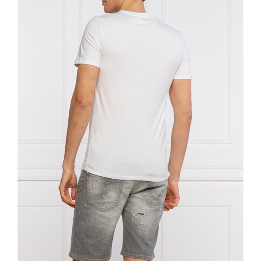 T-shirt męski biały Guess bawełniany z krótkimi rękawami 