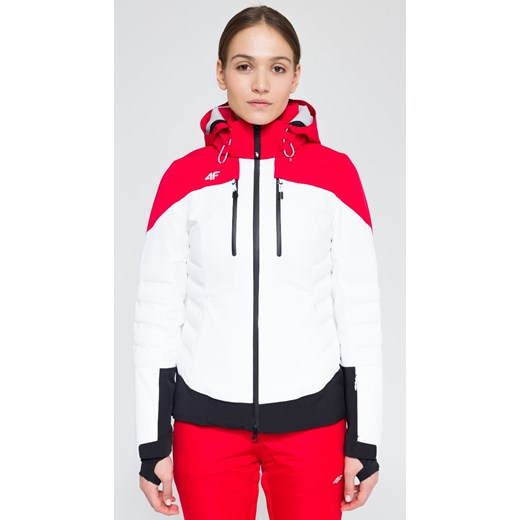 Kurtka narciarska damska KUDN160 - biały XL promocyjna cena 4F