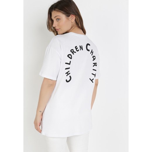 Biały T-shirt Ophiice L/XL Born2be Odzież