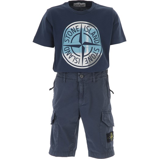 Stone Island Koszulka Dziecięca dla Chłopców, niebieski, Bawełna, 2021, 10Y 12Y 14Y 6Y 8Y Stone Island 6Y RAFFAELLO NETWORK