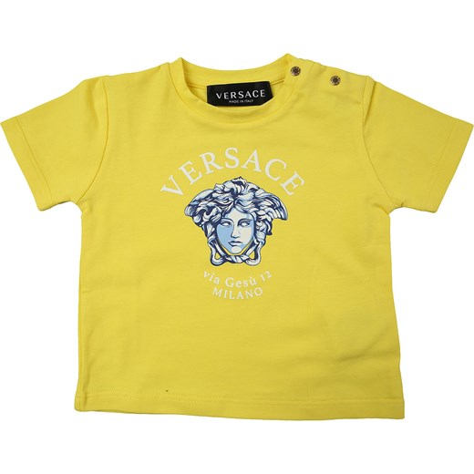 Versace Koszulka Niemowlęca dla Chłopców, żółty, Bawełna, 2021, 24M 2Y 3M 3Y 6M 9M Versace 2Y RAFFAELLO NETWORK