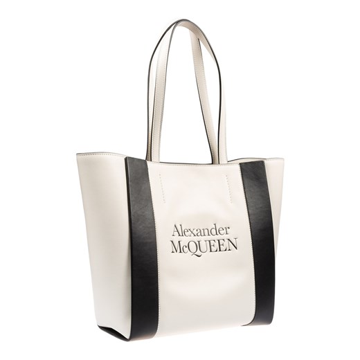 Shopper bag Alexander McQueen duża na ramię bez dodatków 