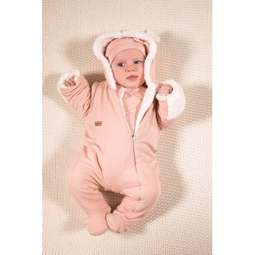 Odzież dla niemowląt różowa w grochy bawełniana 