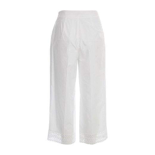 Twinset spodnie damskie białe na wiosnę 