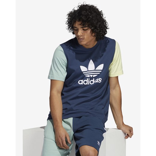 T-shirt męski Adidas Originals z krótkim rękawem granatowy sportowy 