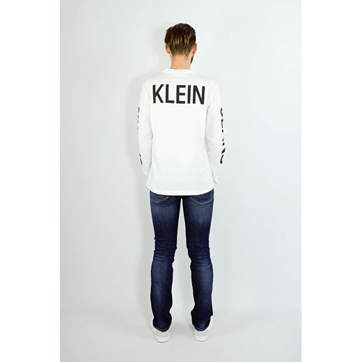T-shirt męski Calvin Klein wielokolorowy w stylu młodzieżowym z długimi rękawami 