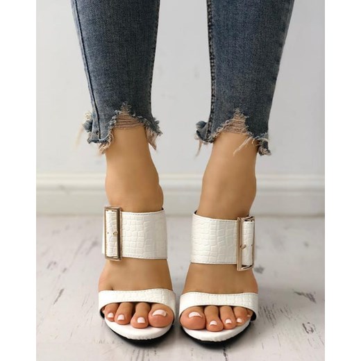 Klapki damskie Kendallme czarne casualowe ze skóry 