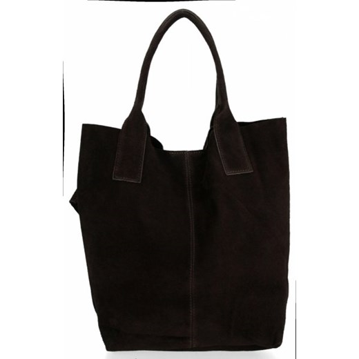 Włoskie Torebki Skórzane Uniwersalny Shopper Bag Czekolada (kolory) Genuine Leather PaniTorbalska