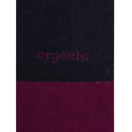 skarpetki stopki z bawełny organicznej czarno-bordowe Regina Socks 43-46 Estera Shop