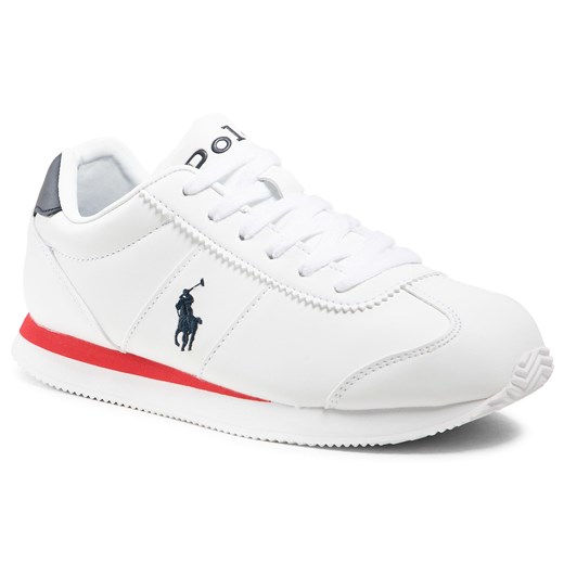 Buty sportowe dziecięce Polo Ralph Lauren białe z tworzywa sztucznego sznurowane 