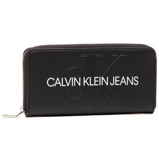 Portfel damski czarny Calvin Klein z napisem 