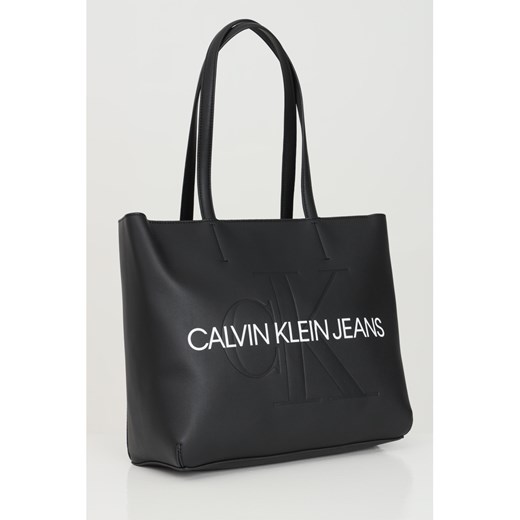 Shopper bag Calvin Klein czarna na ramię duża 
