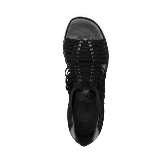 Czarne sandały damskie Kenzo casualowe z klamrą 
