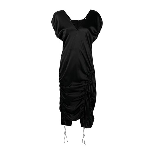 Helmut Lang sukienka z krótkimi rękawami w serek 