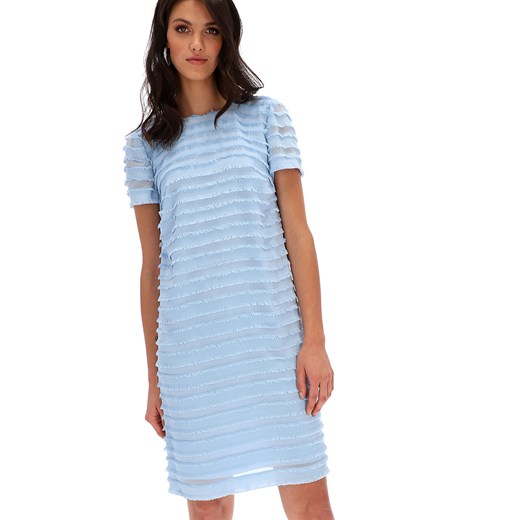 Błękitna sukienka z frędzlami L`AF REBECA 36 Eye For Fashion