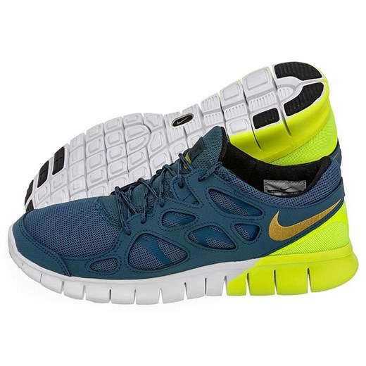 Buty Nike Free Run 2 (NI477-a) butsklep-pl zielony kolorowe