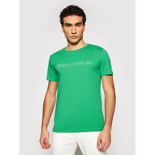 Zielony t-shirt męski Marc O'Polo z krótkimi rękawami 