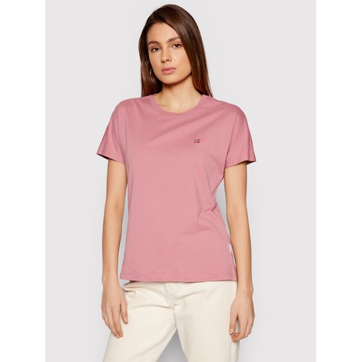 Napapijri T-Shirt Salis NP0A4FAC Różowy Regular Fit Napapijri XL MODIVO