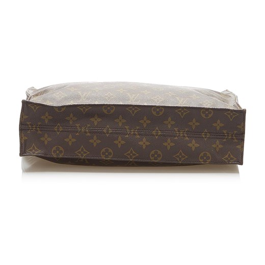 Shopper bag Louis Vuitton brązowa duża z nadrukiem na ramię 