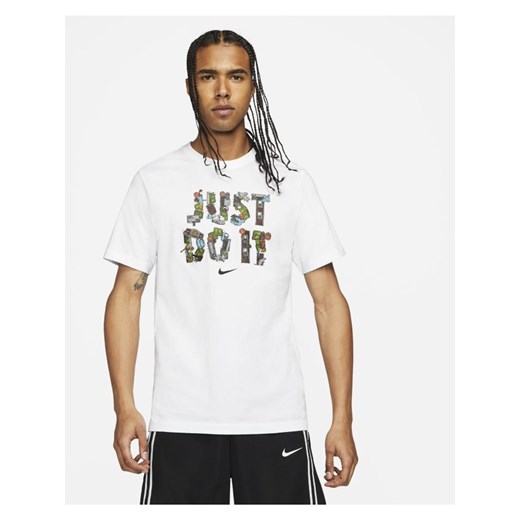 Męski T-shirt do koszykówki Nike „Just Do It” - Biel Nike 2XL Nike poland