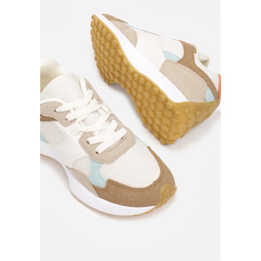 Buty sportowe damskie Multu sneakersy beżowe wiosenne