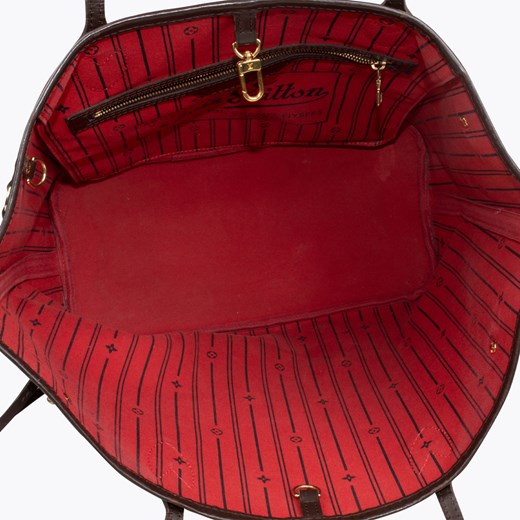 Shopper bag Louis Vuitton z nadrukiem duża skórzana bez dodatków 