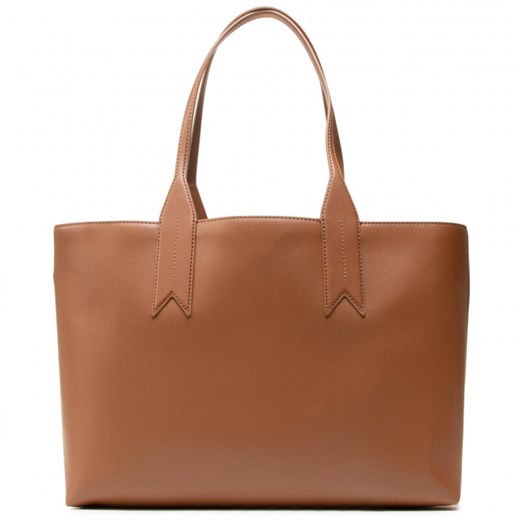 Shopper bag Emporio Armani skórzana matowa mieszcząca a5 