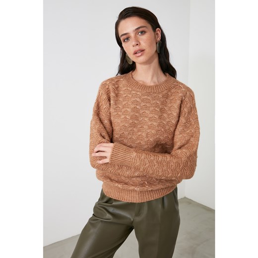 Trendyol Camel KnitTed Detailed Knitwear Sweater Trendyol S Factcool