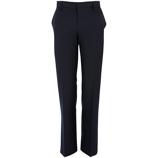 Dark blue classic fit suit trousers river-island czarny fit