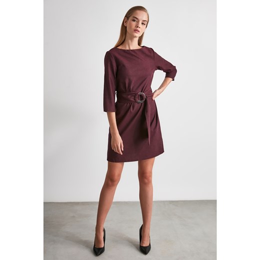 Trendyol Burgundy Belt Dress Trendyol 38 Factcool