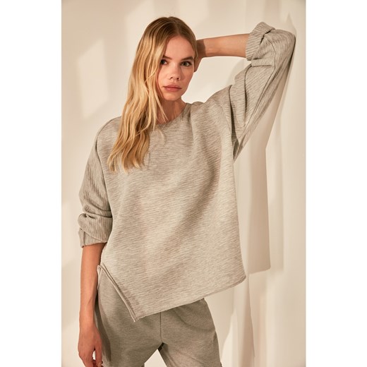 Trendyol Grey Ottoman Fabric Knitted Blouse Trendyol S Factcool