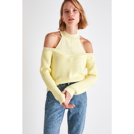 Trendyol Yellow Cut Out Detailed Knitwear Sweater Trendyol S Factcool