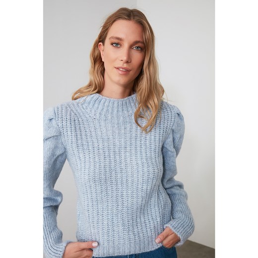 Trendyol Blue Arm Smuze Knitwear Sweater Trendyol S Factcool