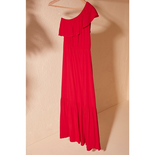Trendyol Red One Sleeve Dress Trendyol 40 Factcool