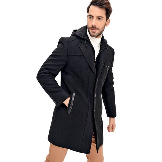 PLT8354 DEWBERRY SLIM-FIT COAT-BLACK Dewberry XXL Factcool