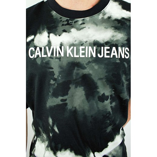 T-SHIRT MĘSKI CALVIN KLEIN CZARNY/BIAŁY  WZORZYSTY Calvin Klein M Royal Shop