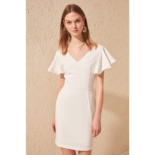 Trendyol White Sleeve Detailed Dress Trendyol 40 Factcool