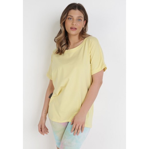 Żółty T-shirt Ammi ze sklepu Born2be Odzież w kategorii Bluzki damskie - zdjęcie 109284715