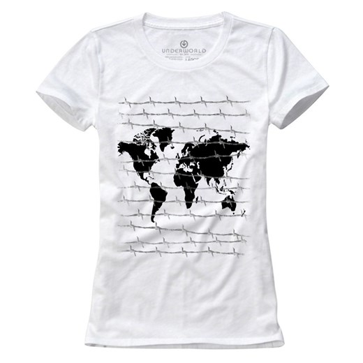 T-shirt damski UNDERWORLD World biały ze sklepu morillo w kategorii Bluzki damskie - zdjęcie 109286538