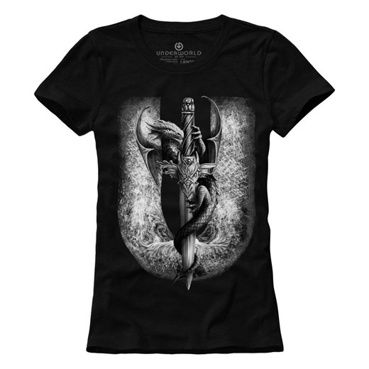 T-shirt damski UNDERWORLD Dragon czarny ze sklepu morillo w kategorii Bluzki damskie - zdjęcie 109287206