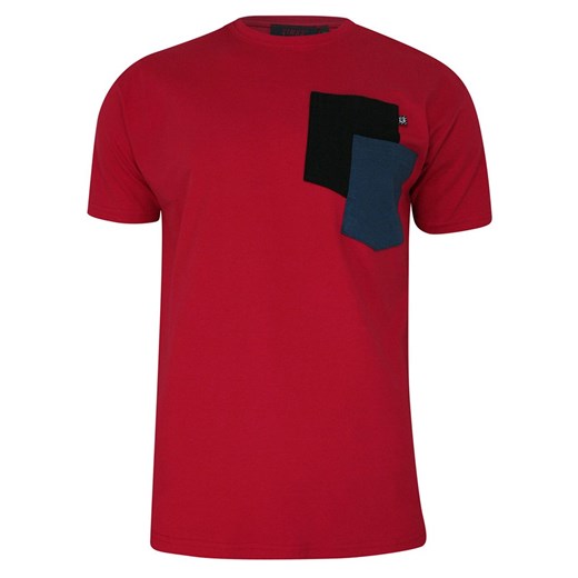 T-shirt, Czerwony, 100% BAWEŁNA, U-neck, z Kieszonką, Męski, Krótki Rękaw -KINGS TSKNGS101KKczerw ze sklepu JegoSzafa.pl w kategorii T-shirty męskie - zdjęcie 109296479