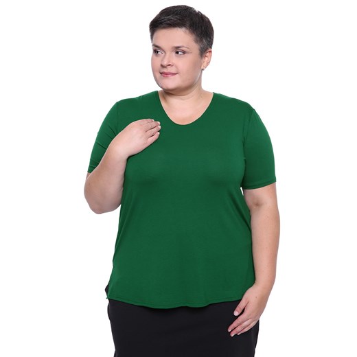 Koszulka z wiskozy w kolorze zielonym 54 Modne Duże Rozmiary