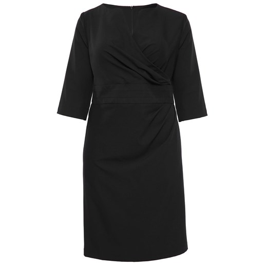 Kopertowa czarna sukienka 46 okazja Modne Duże Rozmiary